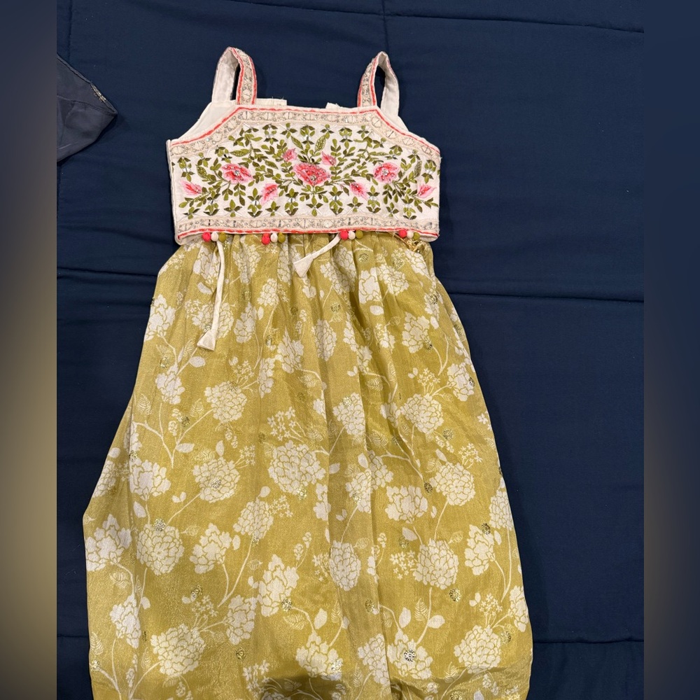 Floral Embroidered Kids Lehenga
